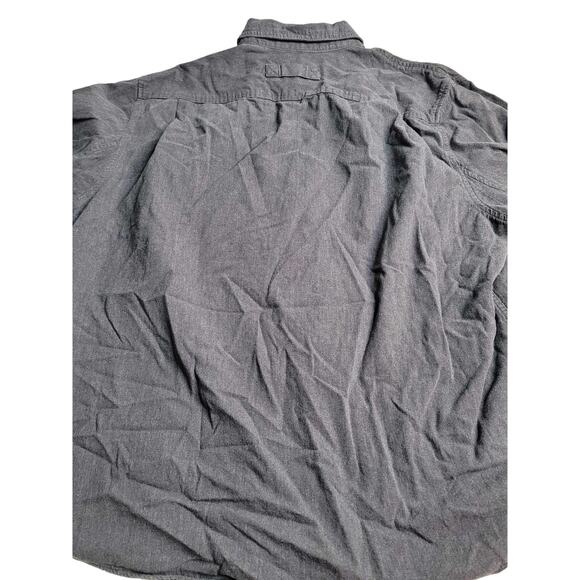 2711 Duluth Trading Co. Gray 100% Cotton Flannel LS Button Down 2XLT - Picture 2 of 5